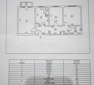 Vand apartament 3 camere