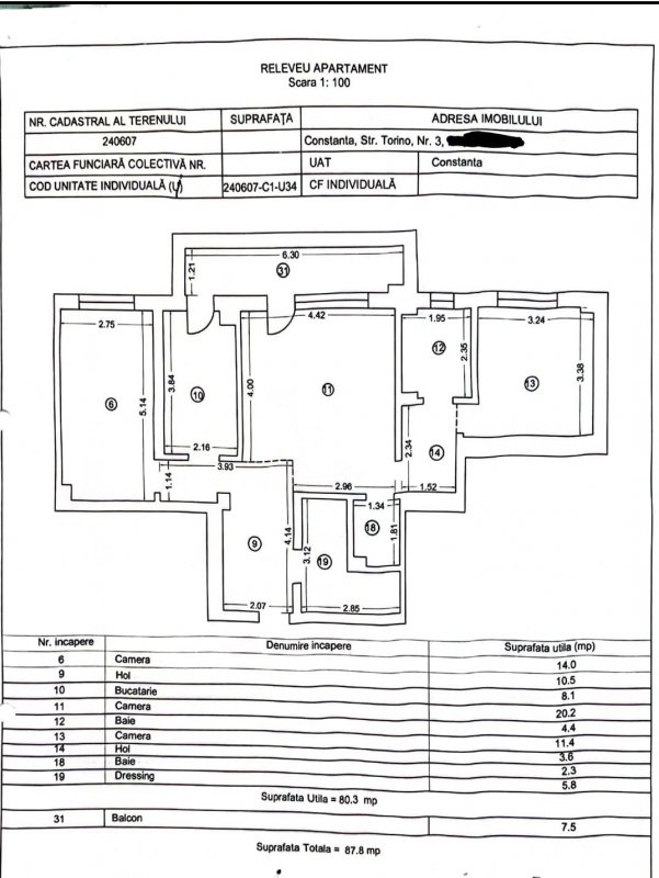 Apartament 3 cam Tomis Plus