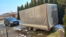 Remorca auto cu troliu si prelata