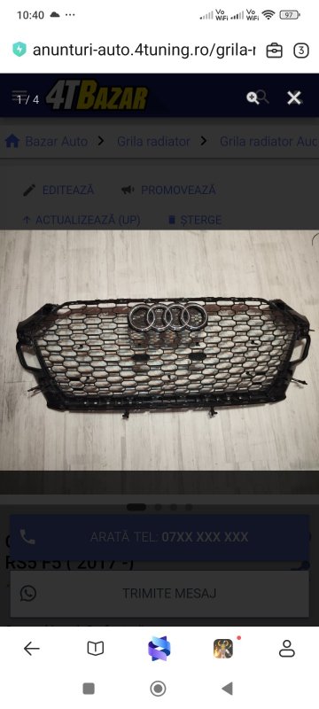 Grila radiator original Audi A5 RS5 F5 ( 2017 -), Bacu