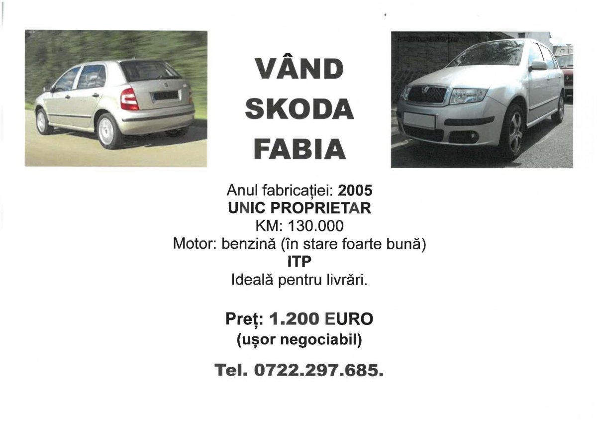 VAND URGENT Skoda Fabia
