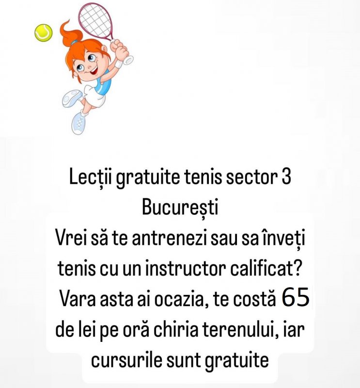 Cursuri gratuite de tenis