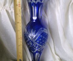 Vaza veche cristal cobalt - 1