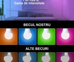 Bec smart WiFi de 10W RGB C+W