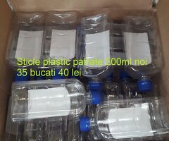 Sticle plastic patrate 500ml noi 35 buc 40 lei - 1